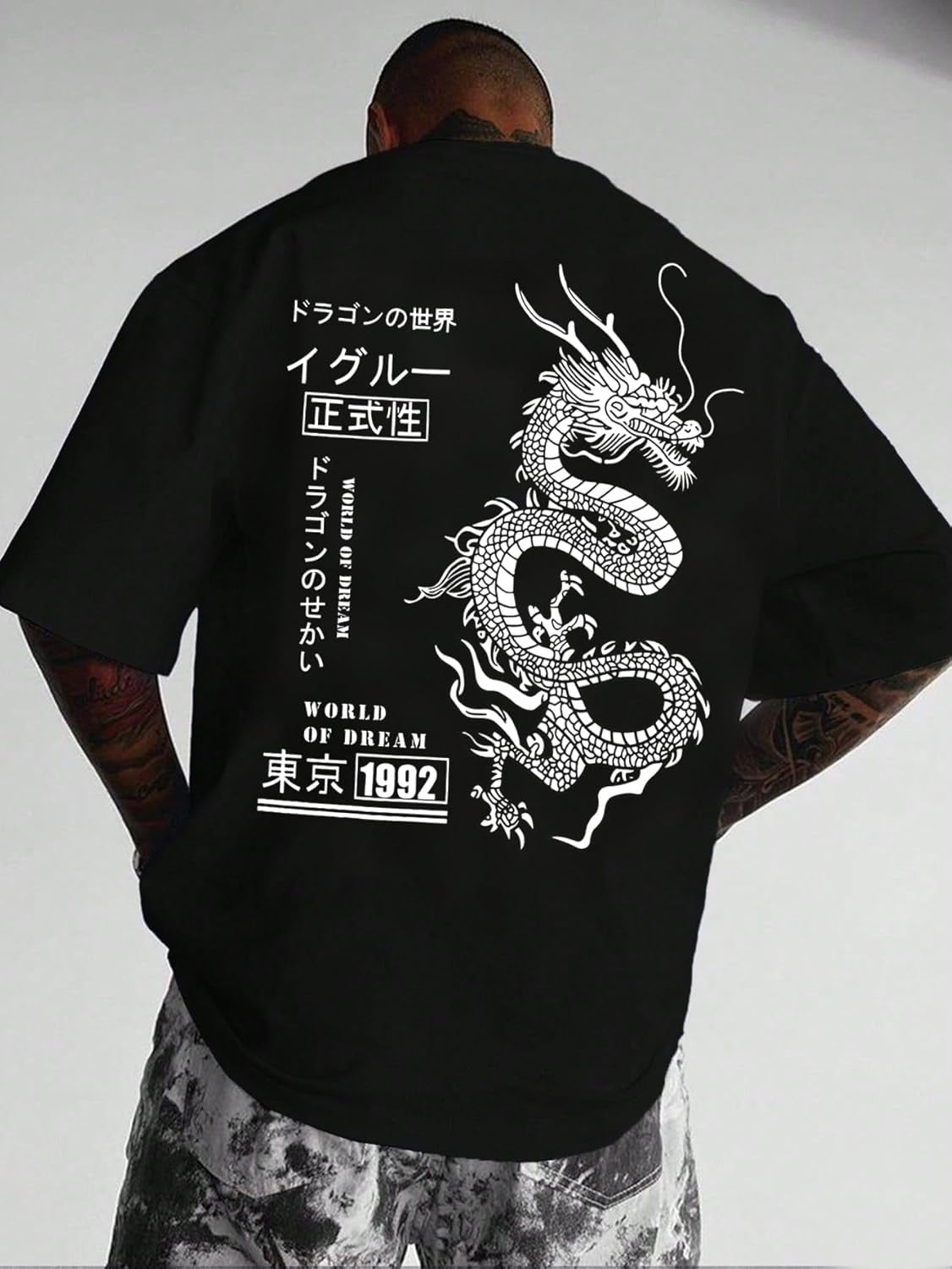 Mens Graphic Tees Vintage T-Shirts Oversized Letter Print Casual Crewneck Cotton Top Short Sleeve Rapper Streetwear